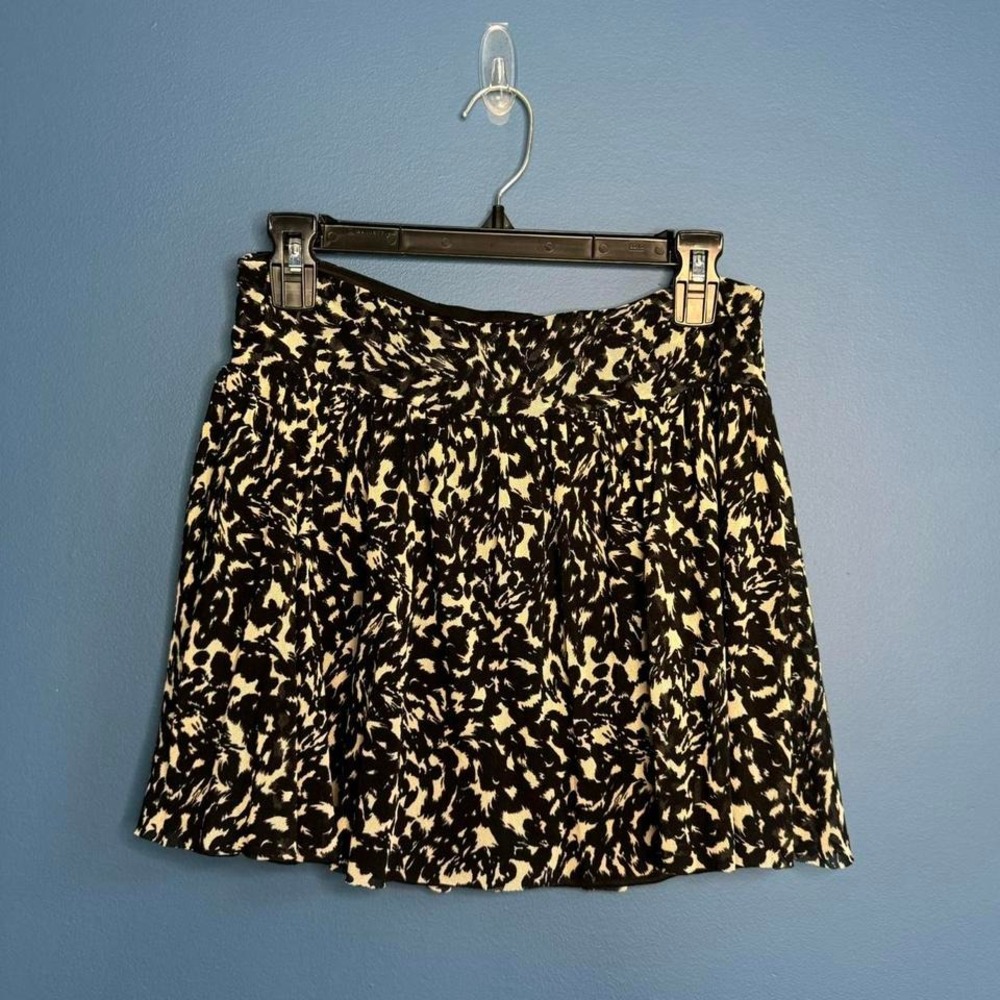Y2K Express Mini Skirt Women's Size‎ Medium Mesh Black White 2007 Pattern Micro